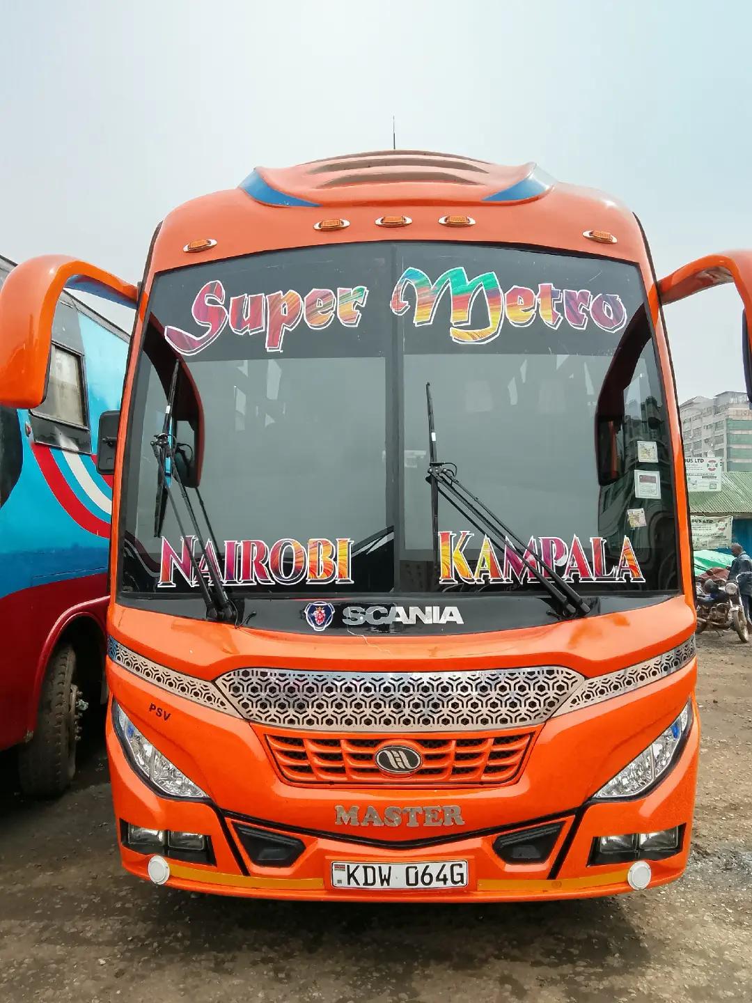 Super Metro coach on the Kampala to Kigali route