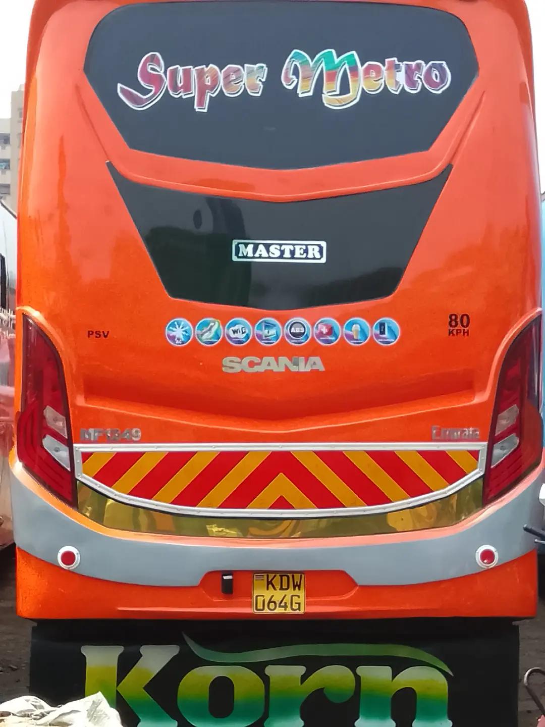 Super Metro coach on the Juba to Kigali route